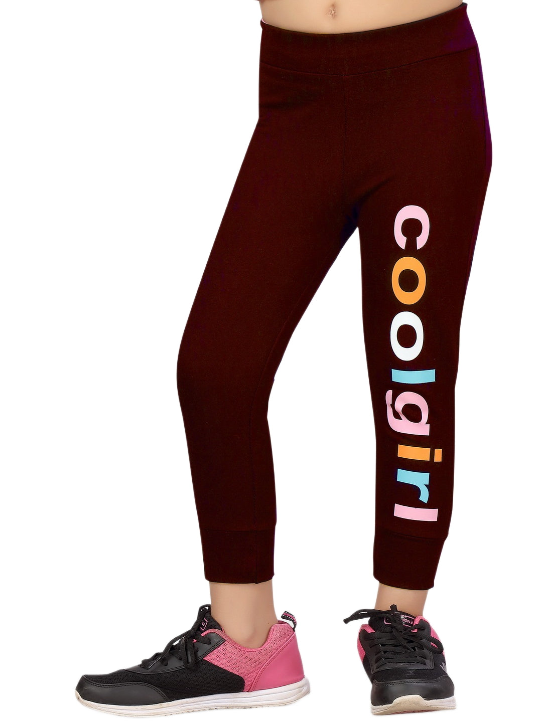 Maroon Coolgirl - Graphic Printed Jeggings #5006